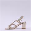 Una Healy Dilemma Strappy Block Heel - Gold Sparkle